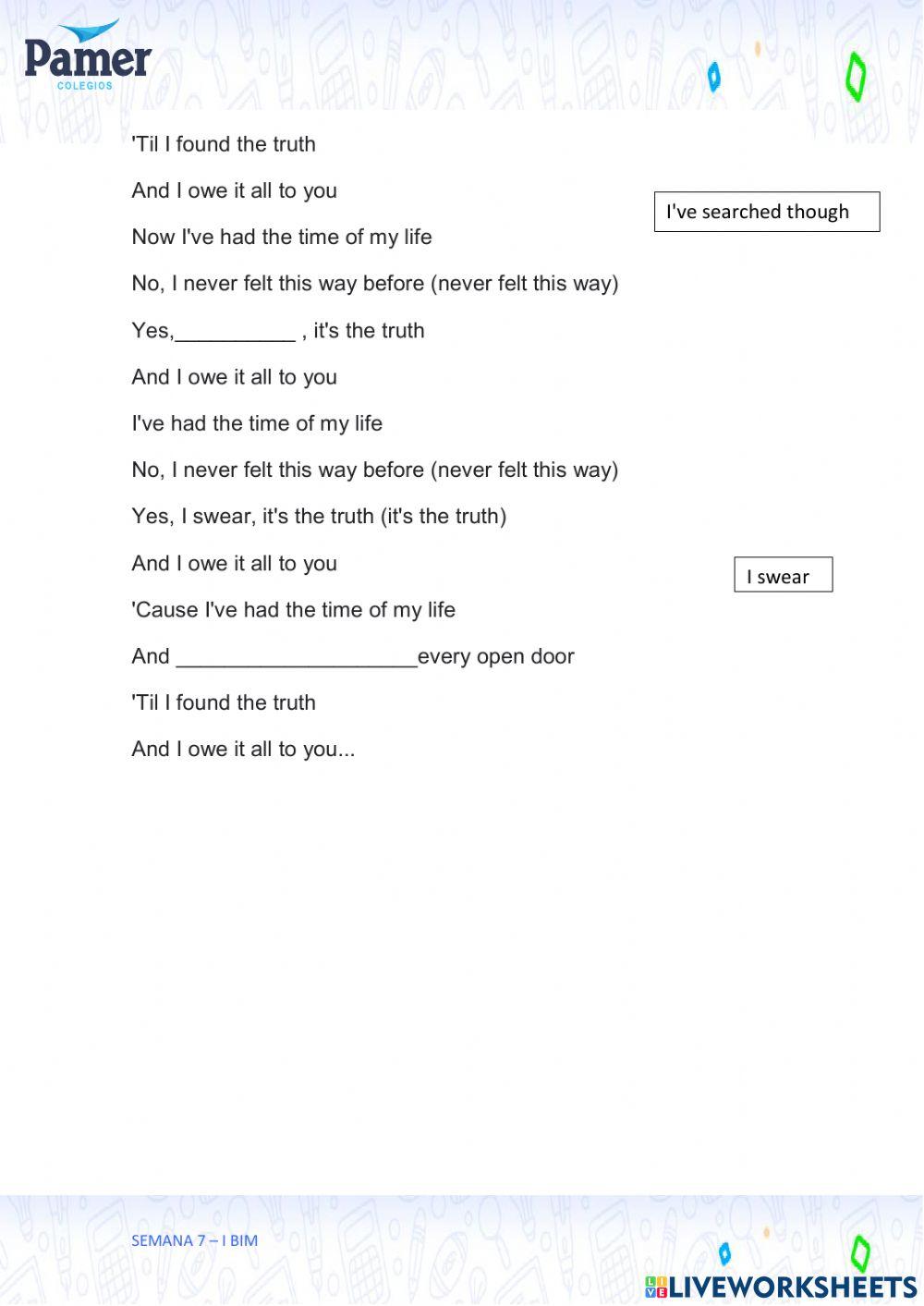 SAL-SEM7-5.año-ING-I BIM-THE TIME OF MY LIFE