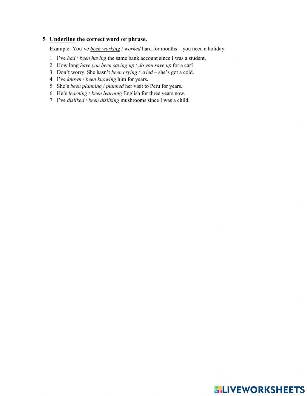 English V - Test 1 2A 2B