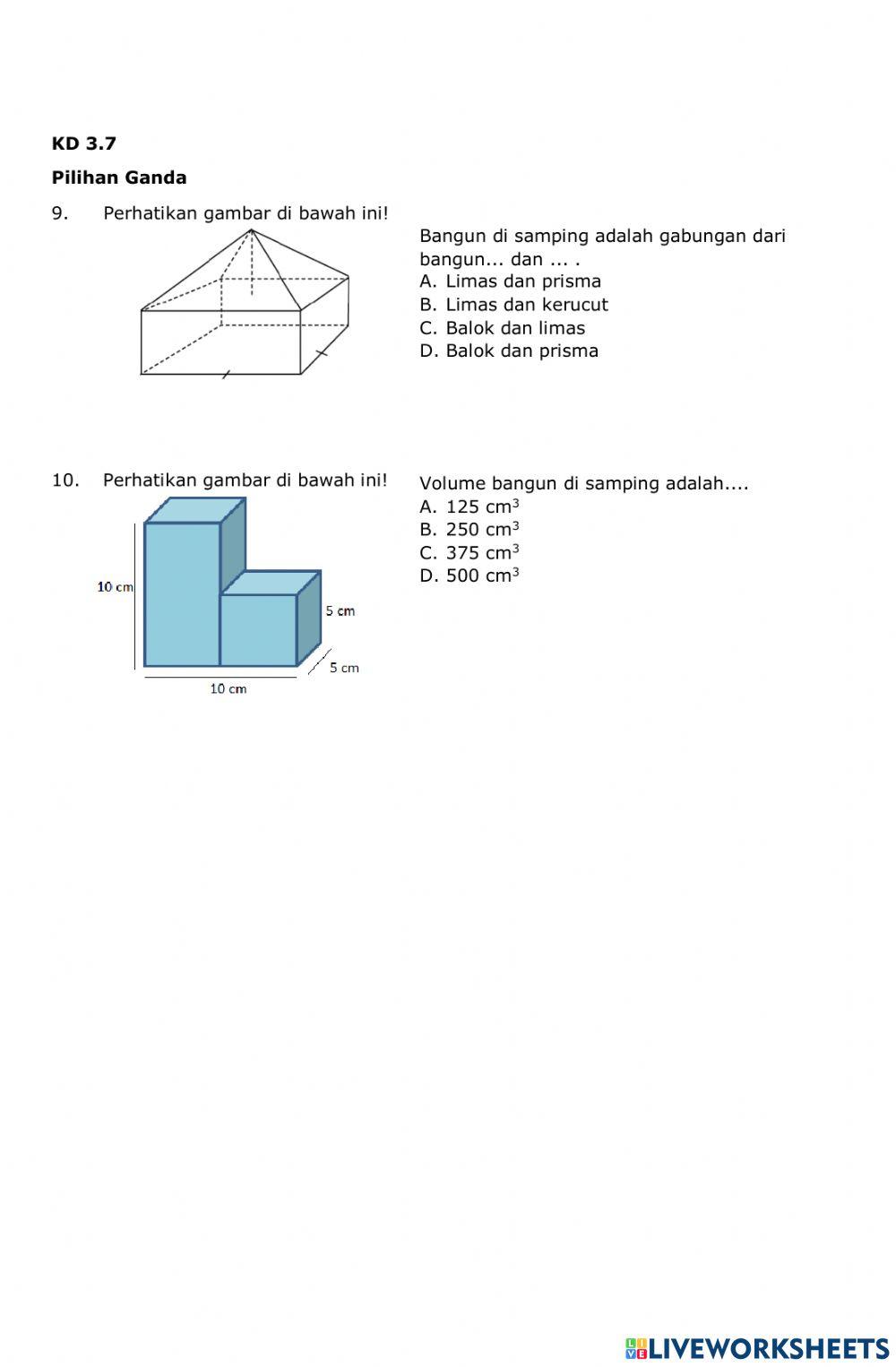 PH Matematika bangun Ruang 1