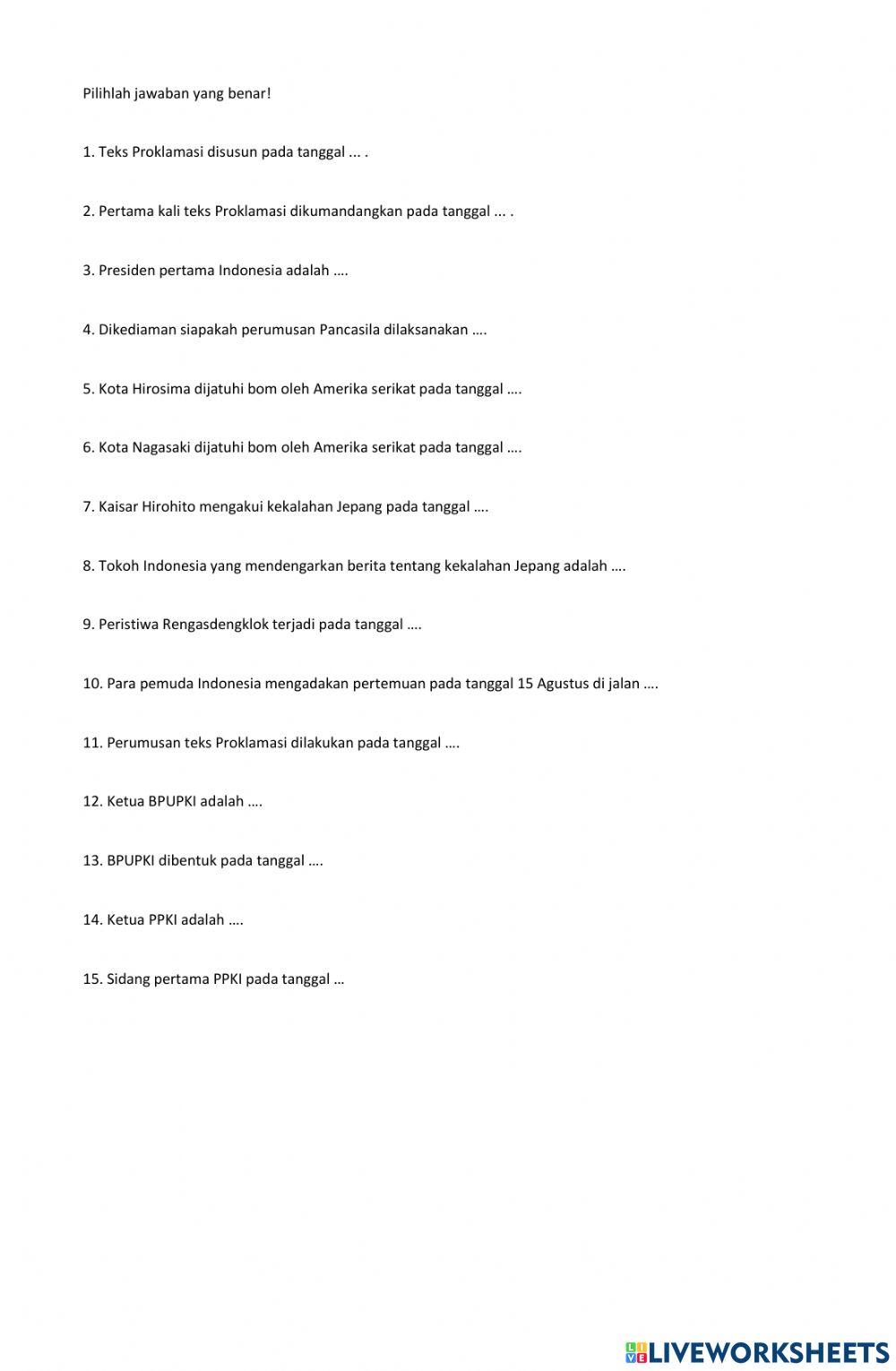 Peristiwa Proklamasi