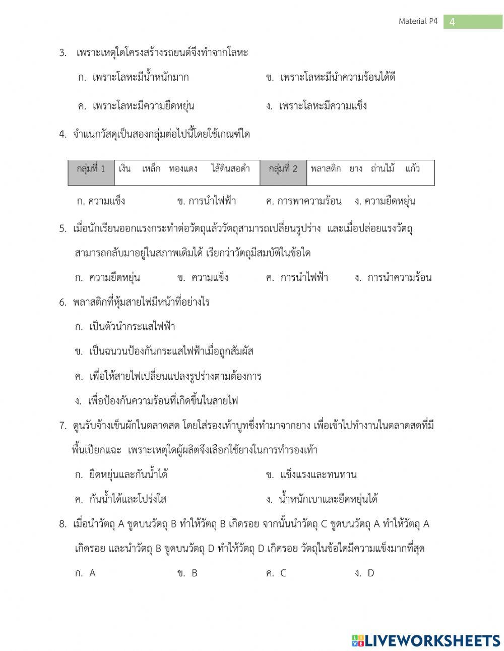 วัสดุในชีวิตประจำวัน