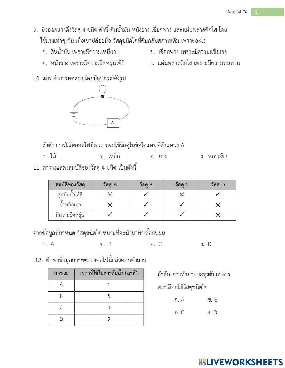 วัสดุในชีวิตประจำวัน