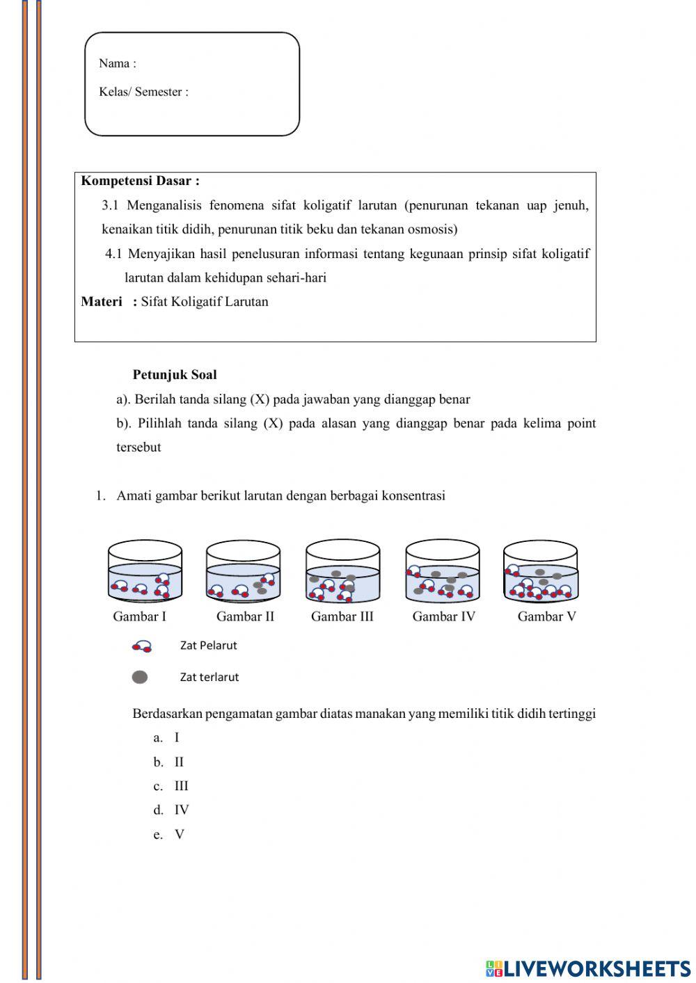 Sifat Koligatif Larutan