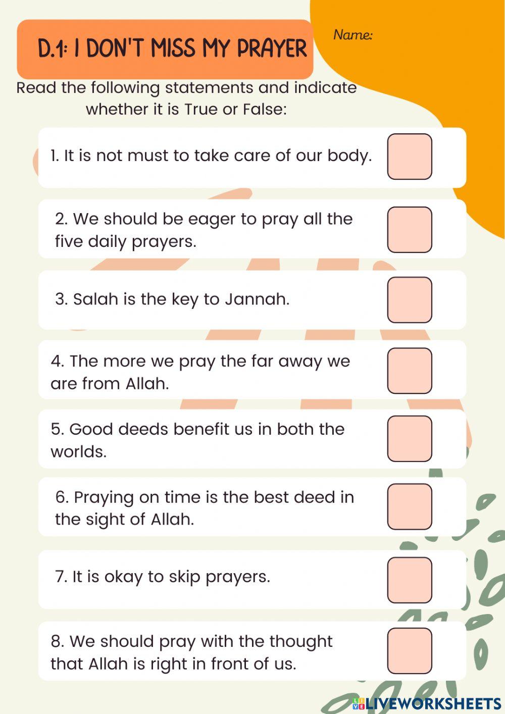 D.1: i dont miss my prayer