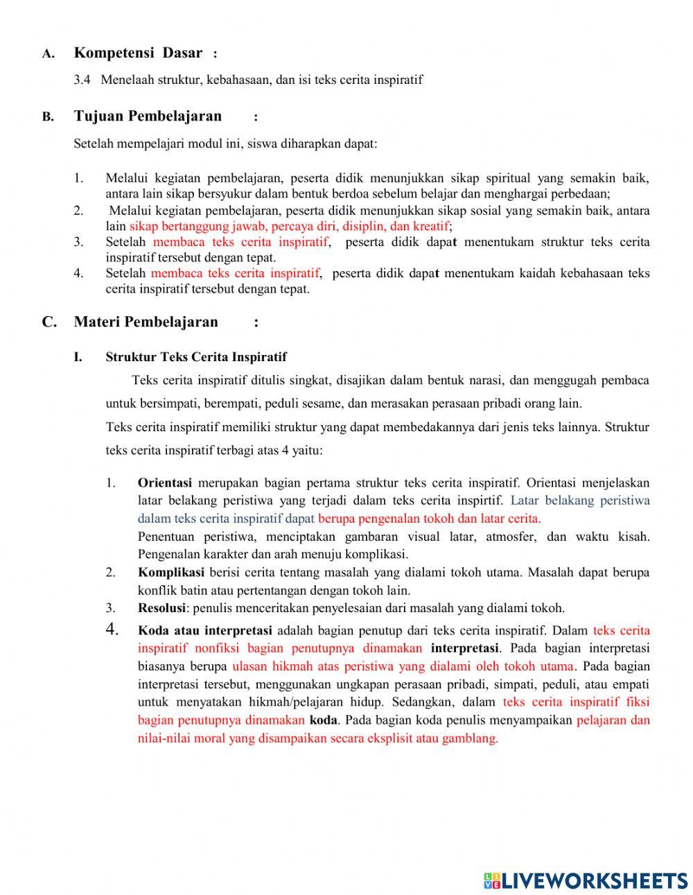 Struktur teks cerita inspiratif