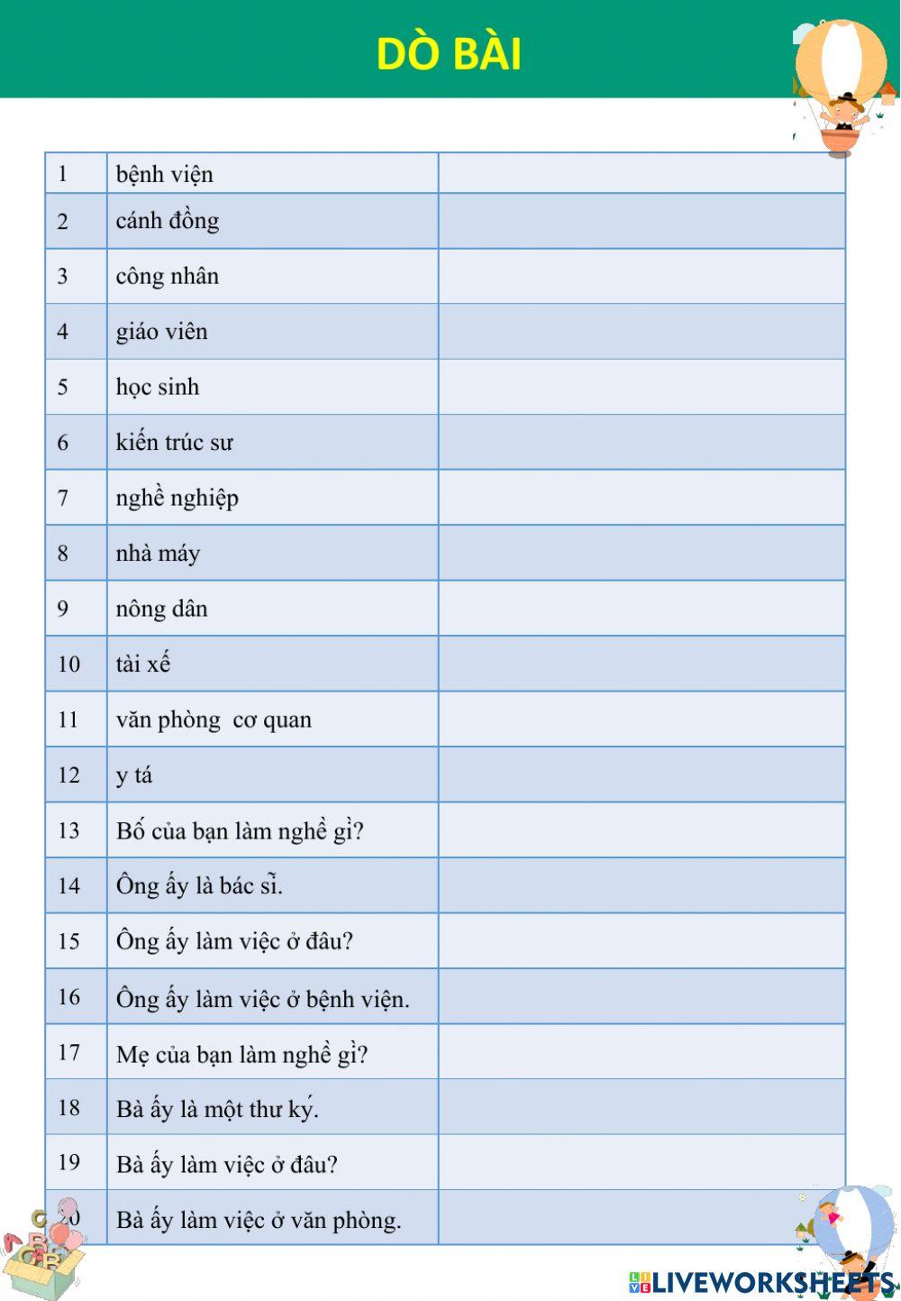 Dò bài ngày 19-2