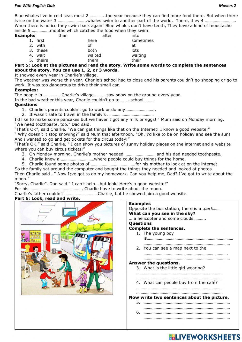 Movers- End course Test