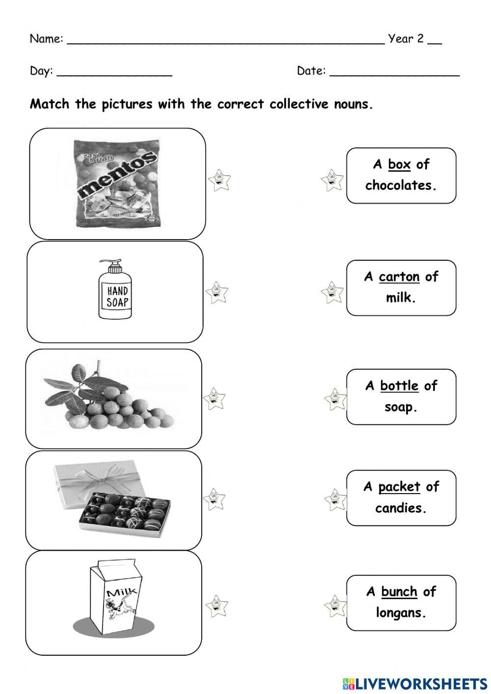 Collective nouns for food