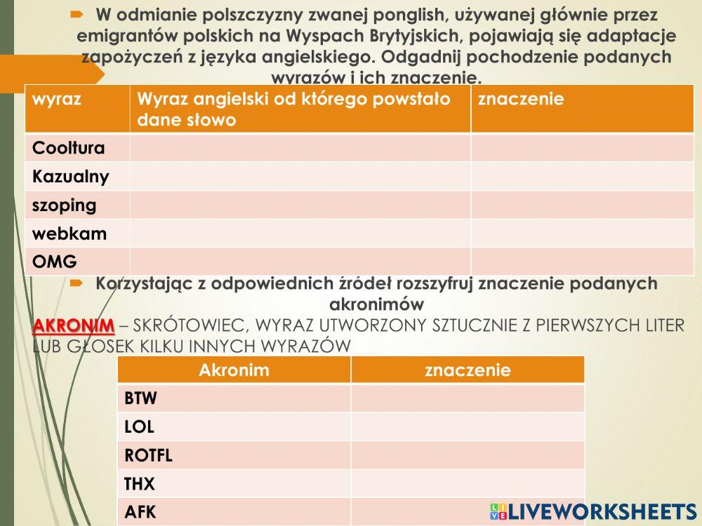 Język współczesny 2