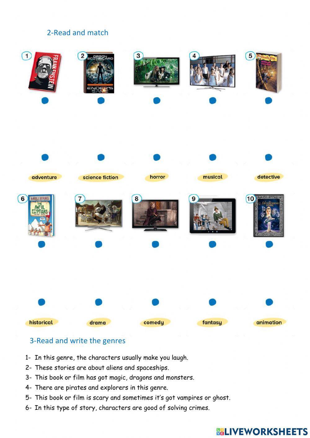 Vocabulary:book and film genres