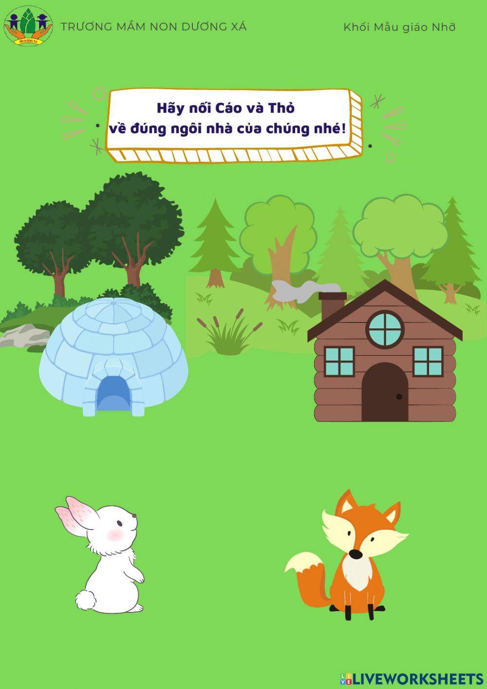 Truyện: Cáo, Thỏ và gà trống