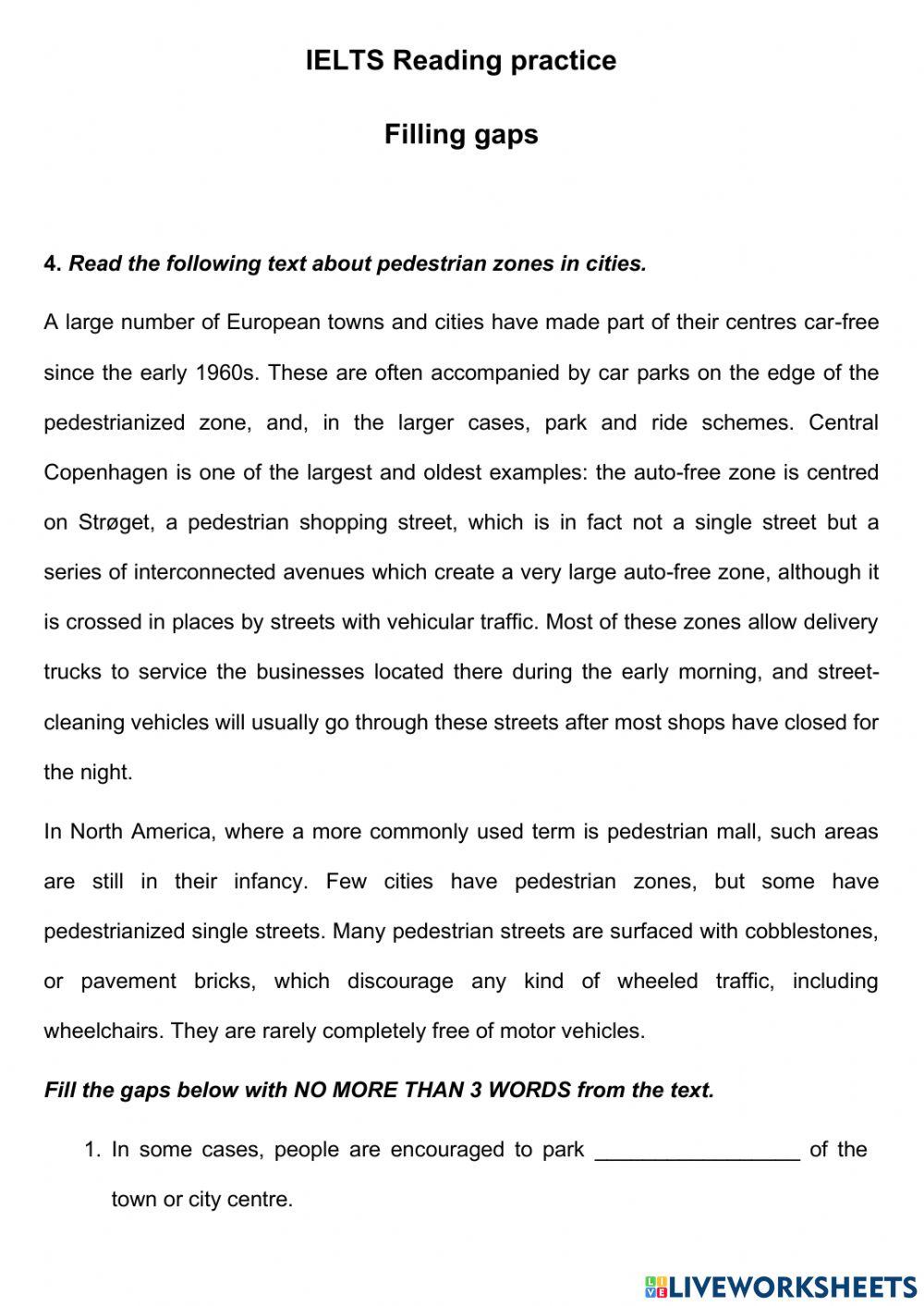 IELTS Reading - Gap Filling 4