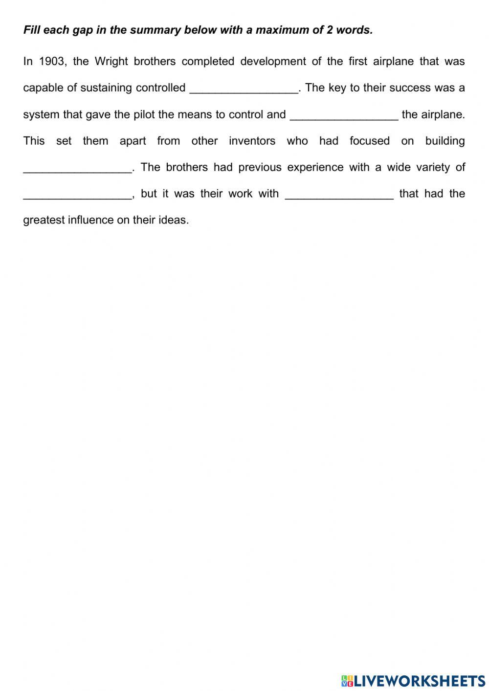 IELTS Reading - Gap Filling 5