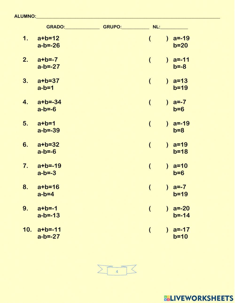 Ecuaciones simutaneas