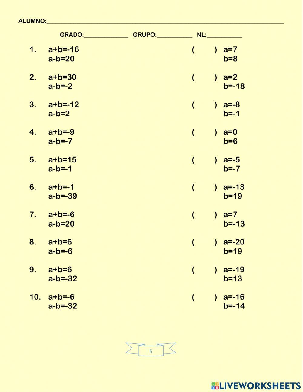Ecuaciones simutaneas