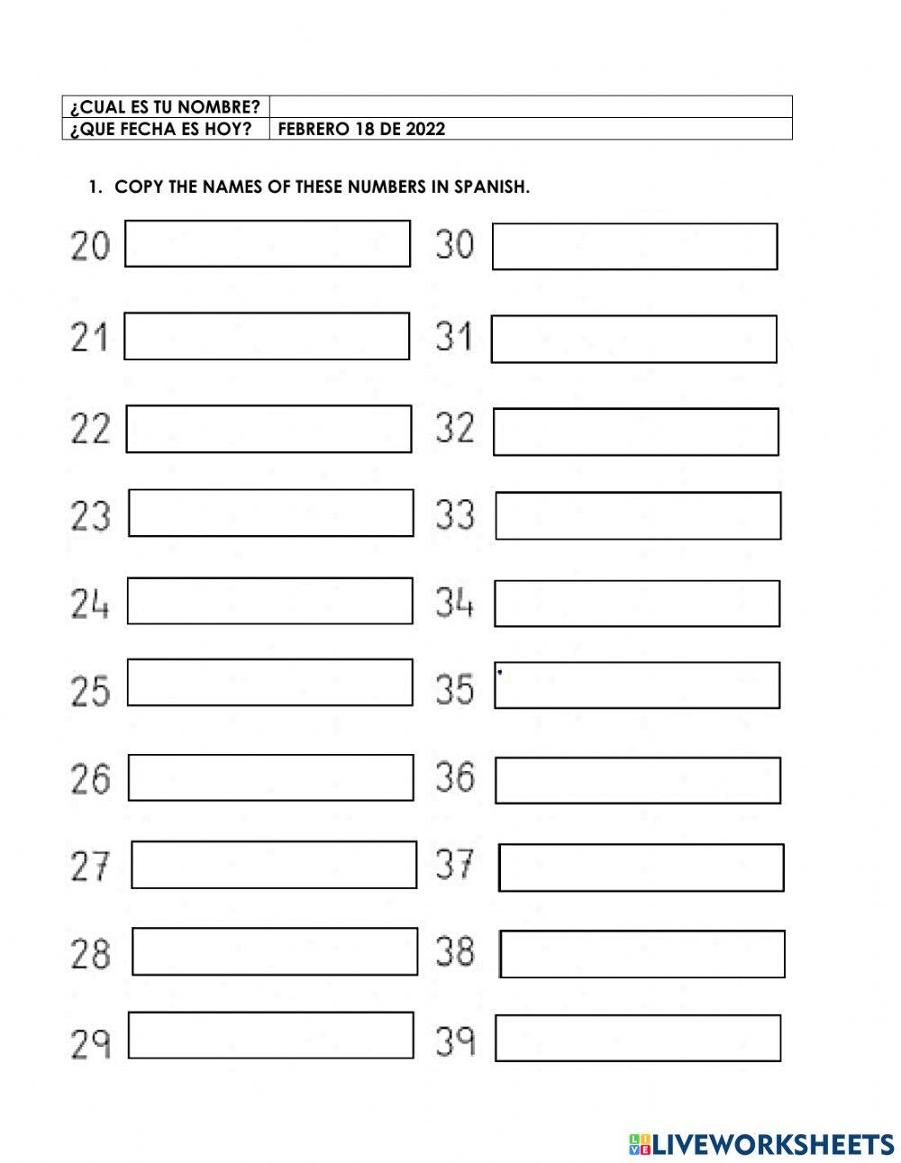 Spanish test feb 18th