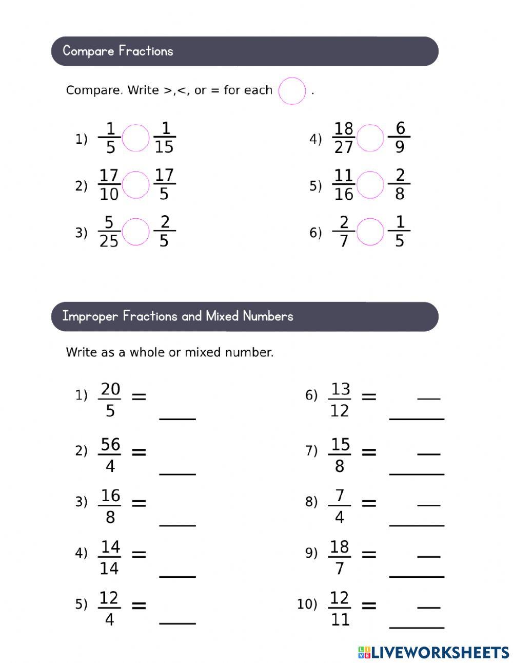 Equivalent Fraction Review
