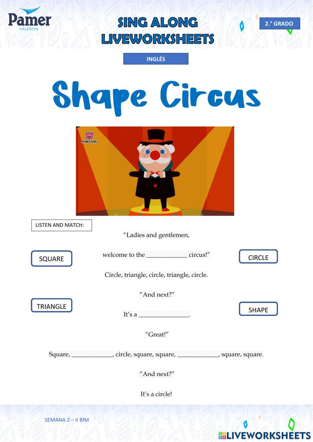 SAL-SEM2-2.º grado-ING-II BIM-SHAPE CIRCUS