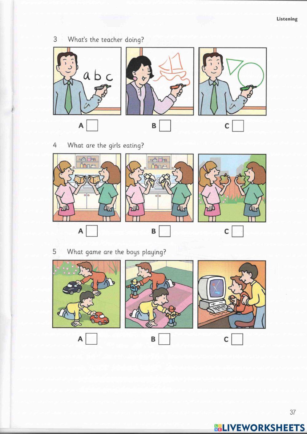 Starters Practice Listening Test 3