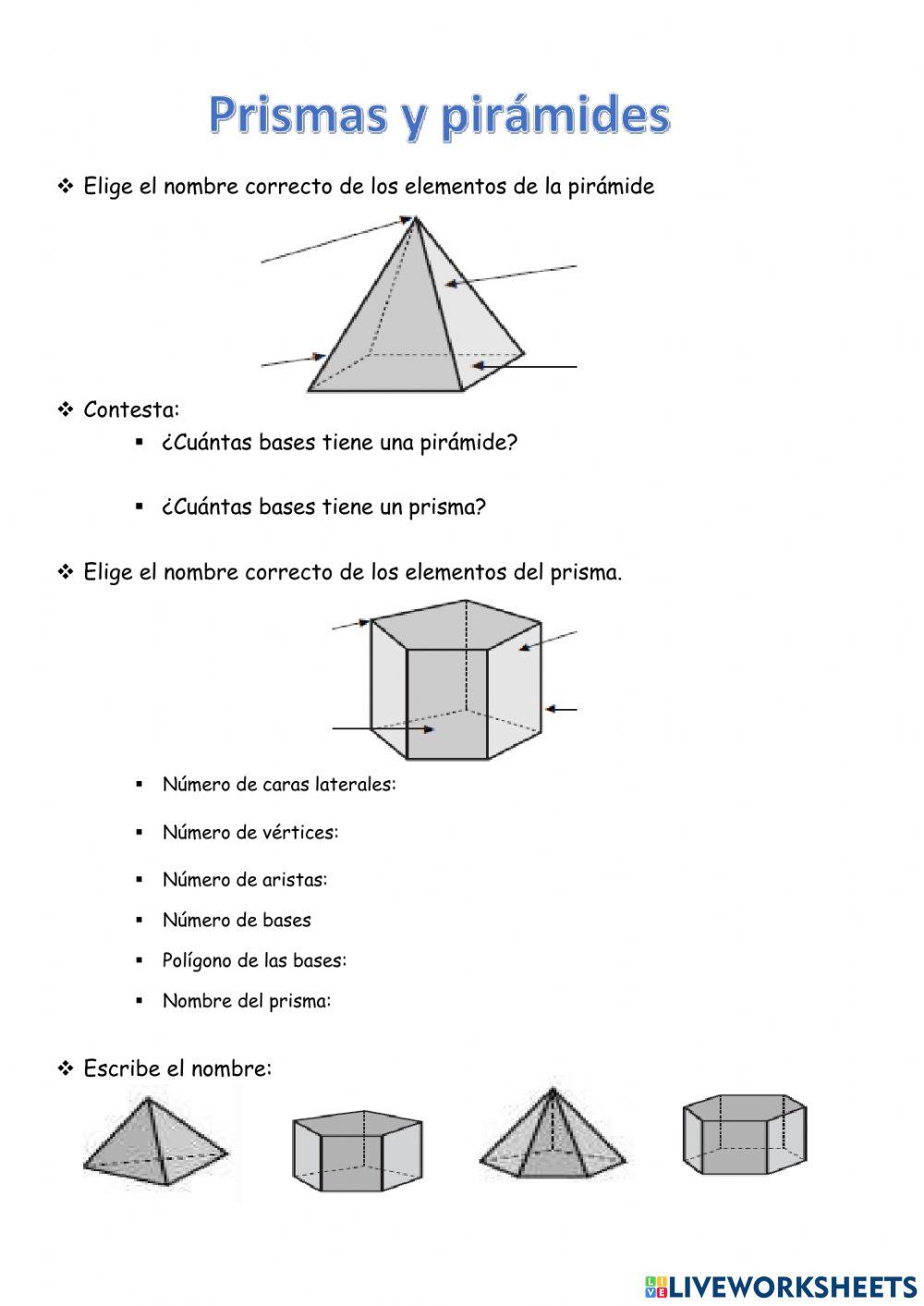 Elementos prismas y pirámides