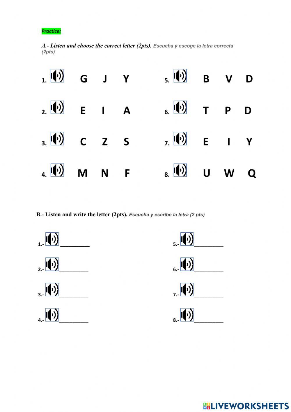 Topic 1: Alphabet and Numbers