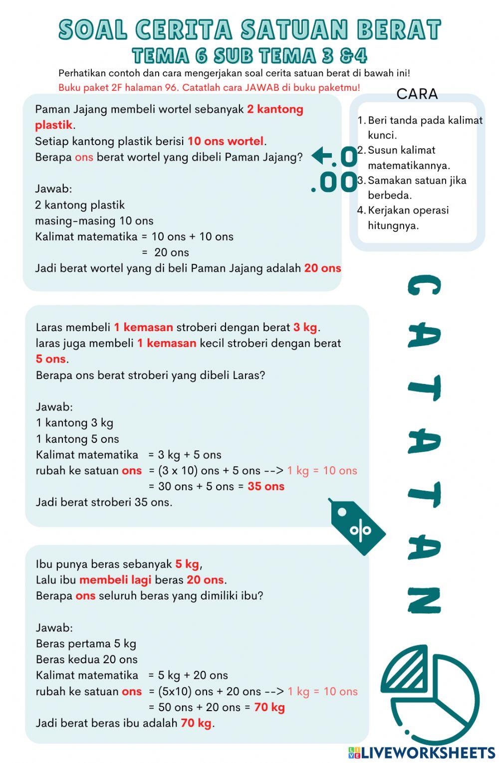 Soal dan materi satuan panjang