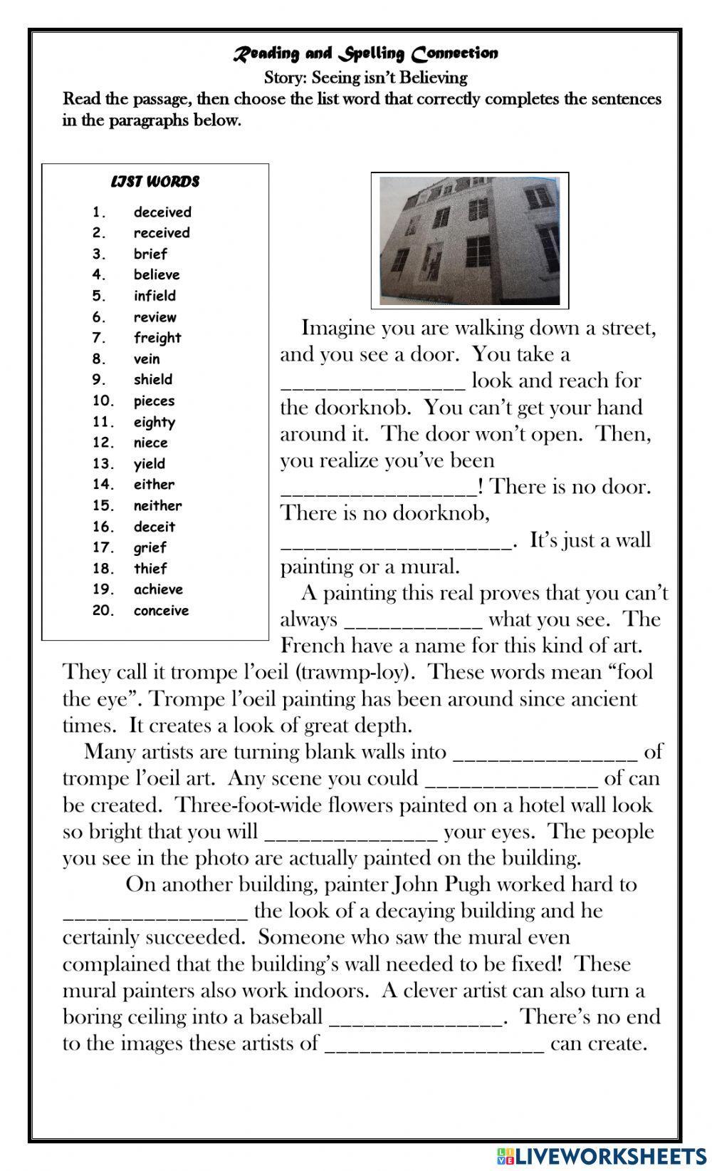 Vowel Digraph ie and ei and Vowel Pair ei