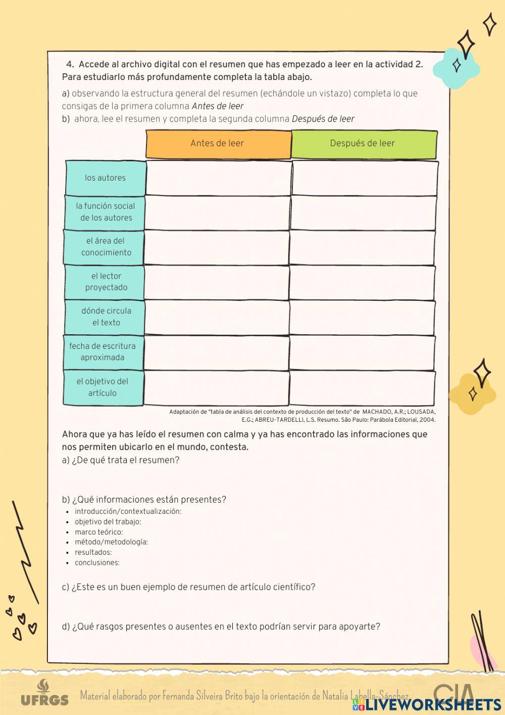 Para continuar con ¿Qué sabes sobre resúmenes de artículos científicos?