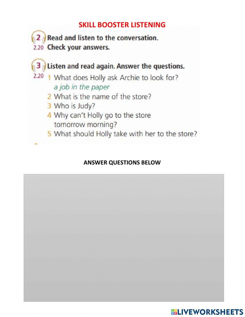 Listening skill booster