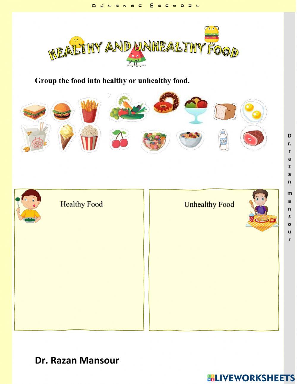Healthy or unhealthy food