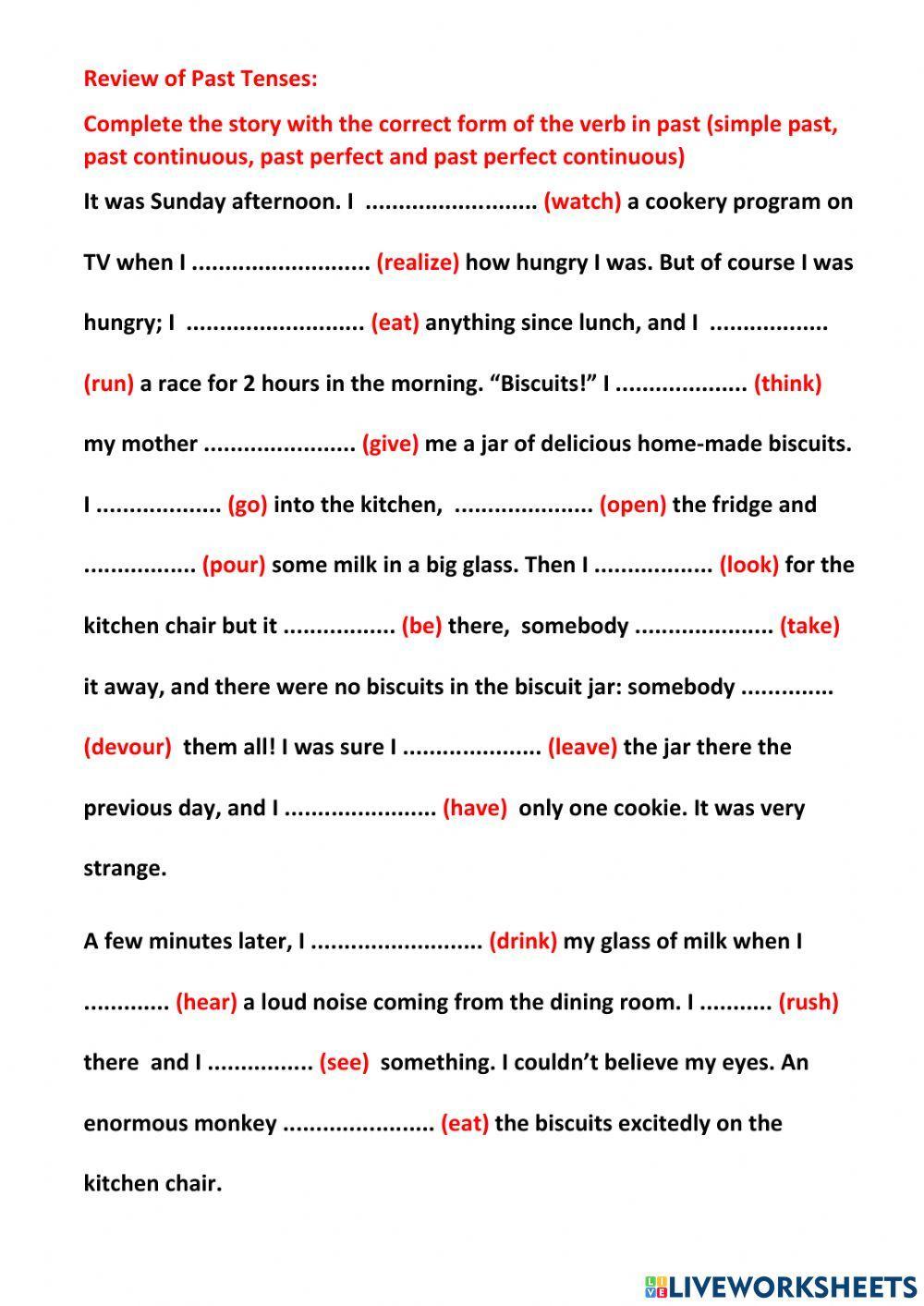 Review of Past tenses