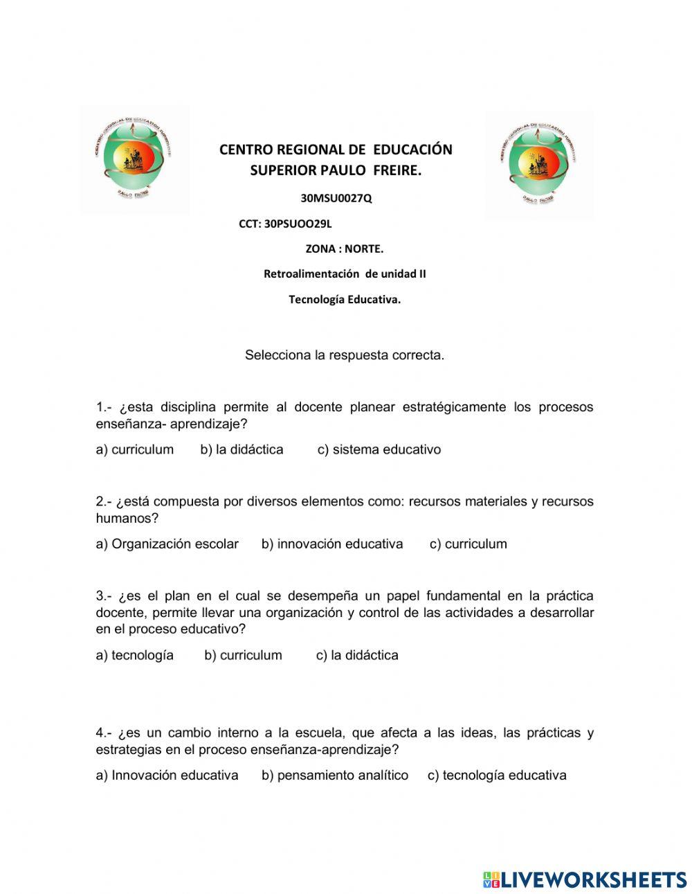 Tecnología  educativa