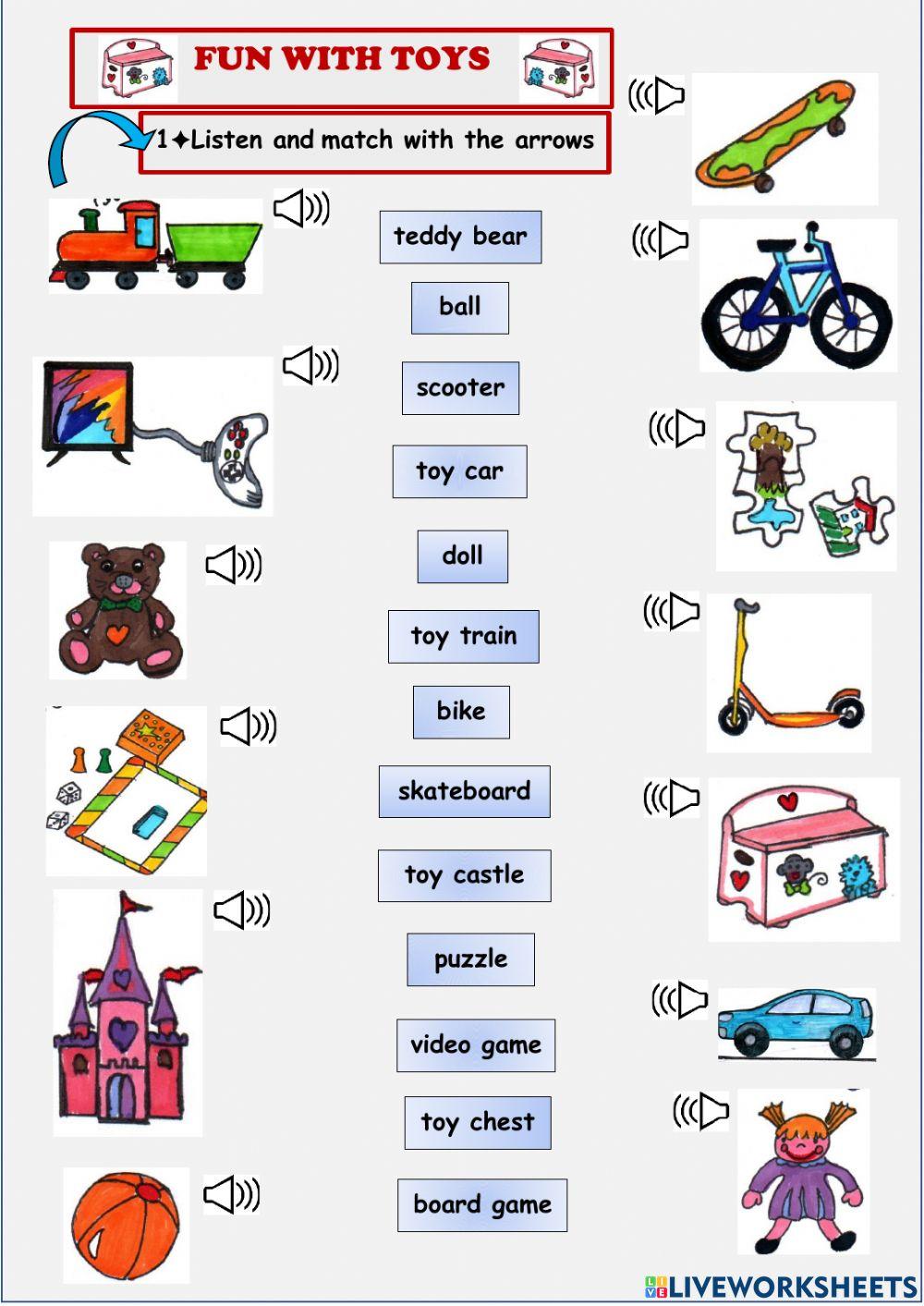 Fun with toys - Match with arrows