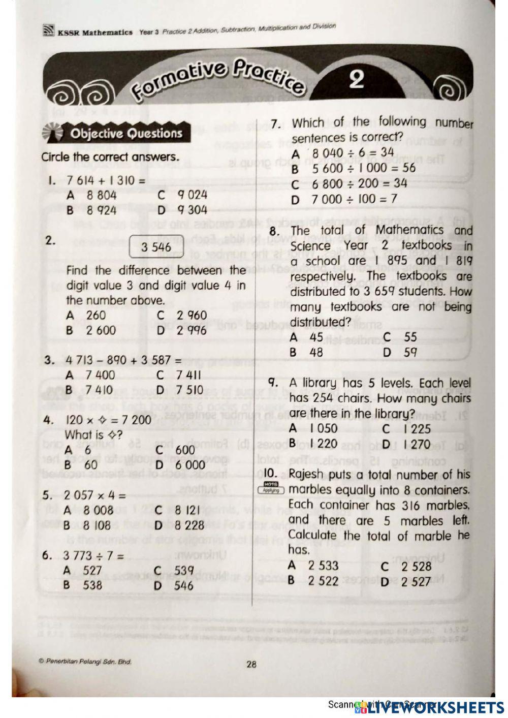 Fraction, Decimals, Percentage 