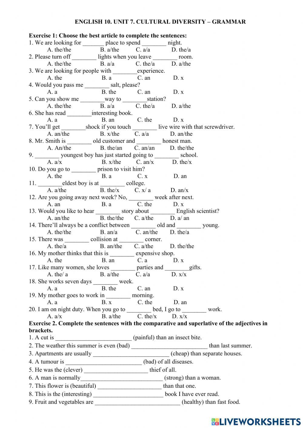 English 10. unit 7. grammar