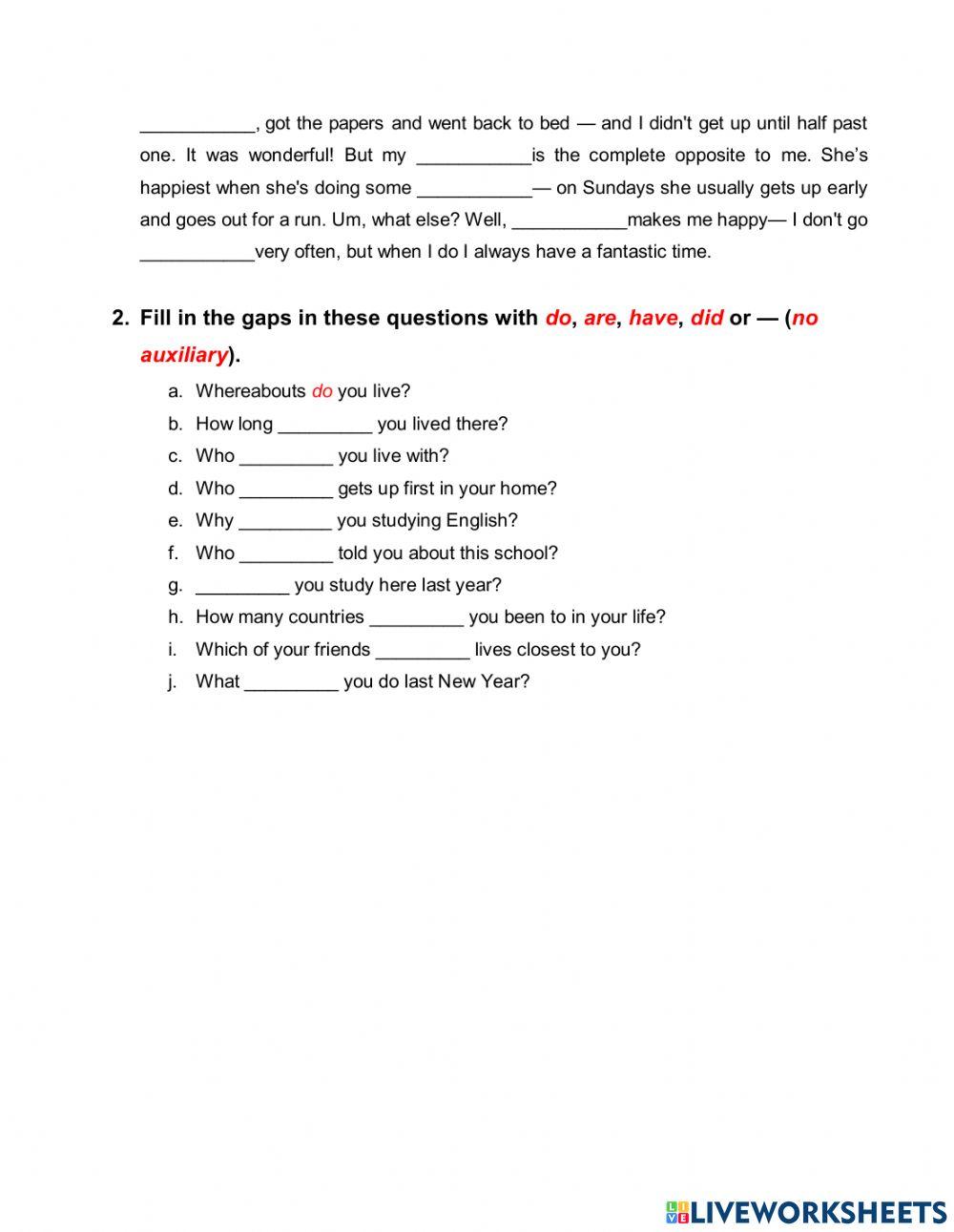 BE HAPPY Lesson preparation