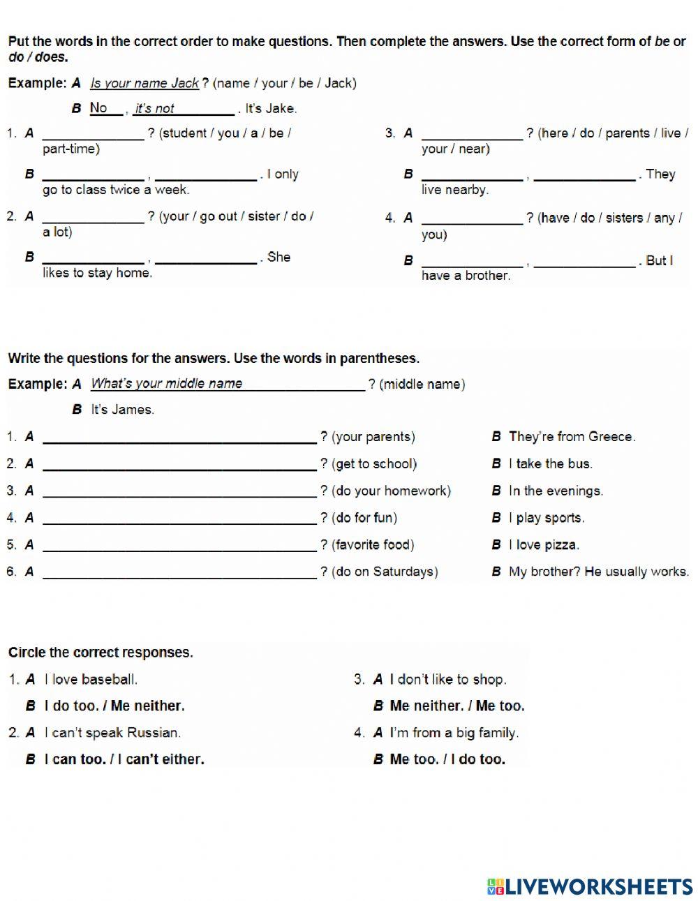 WQ 5 UNIT 1 online exercise for Live Worksheets