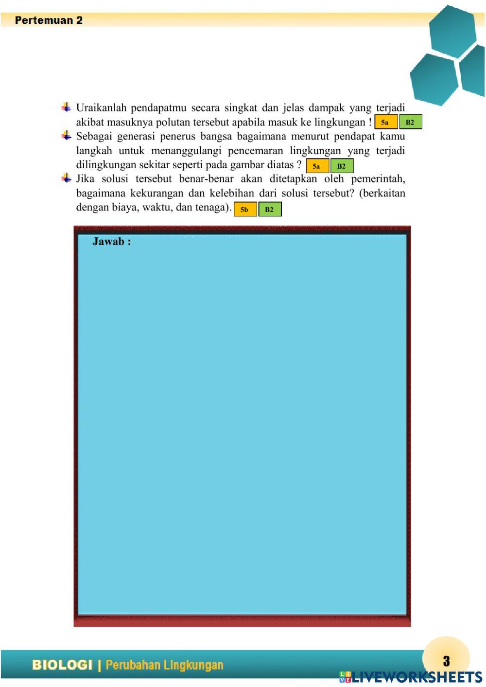 Keseimbangan dan Perubahan Lingkungan