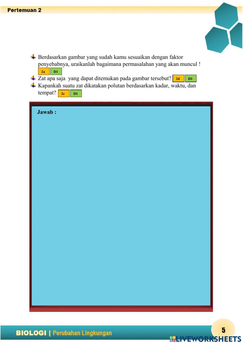 Keseimbangan dan Perubahan Lingkungan