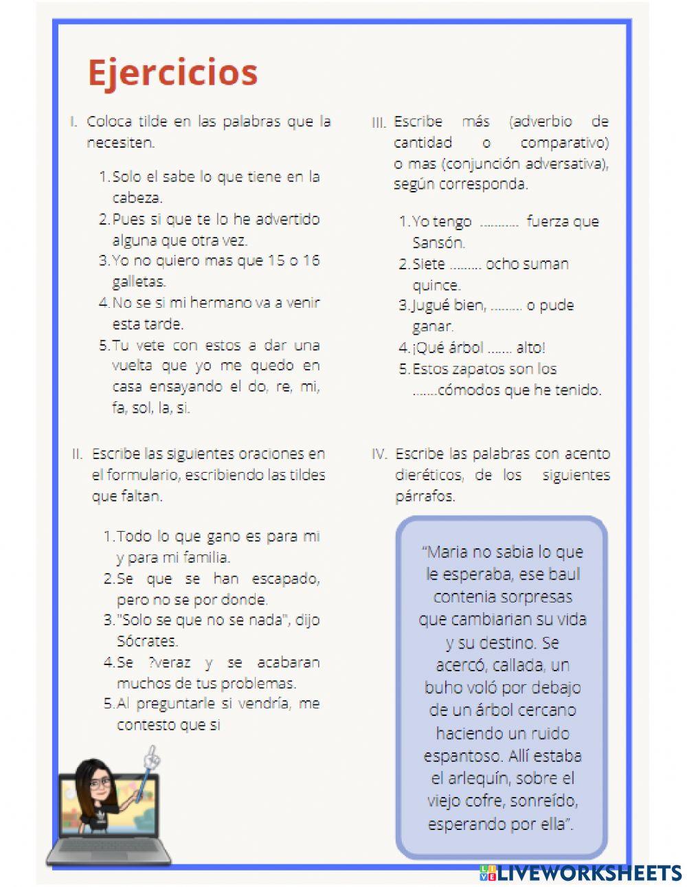 Acentuación especial