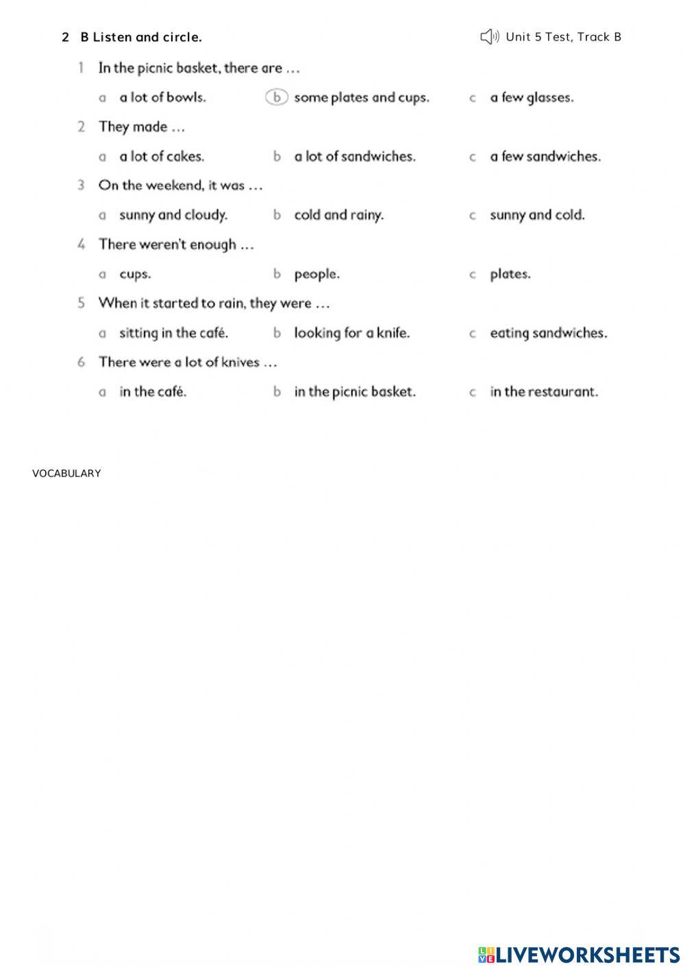 Test February 5th grade