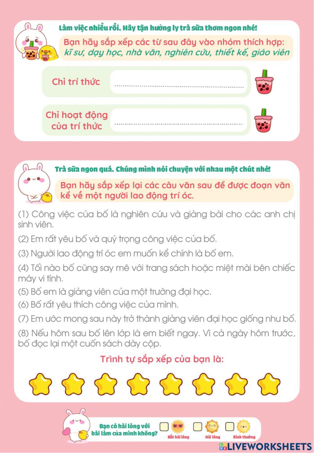 Bài ôn tập Tiếng Việt cuối tuần 22  lớp 3