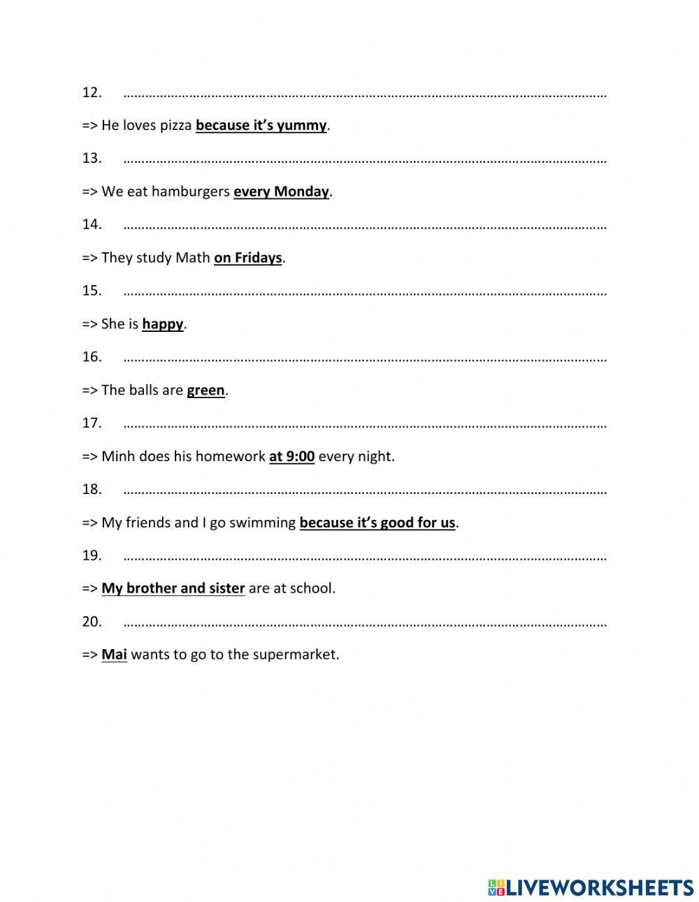 Present simple questions