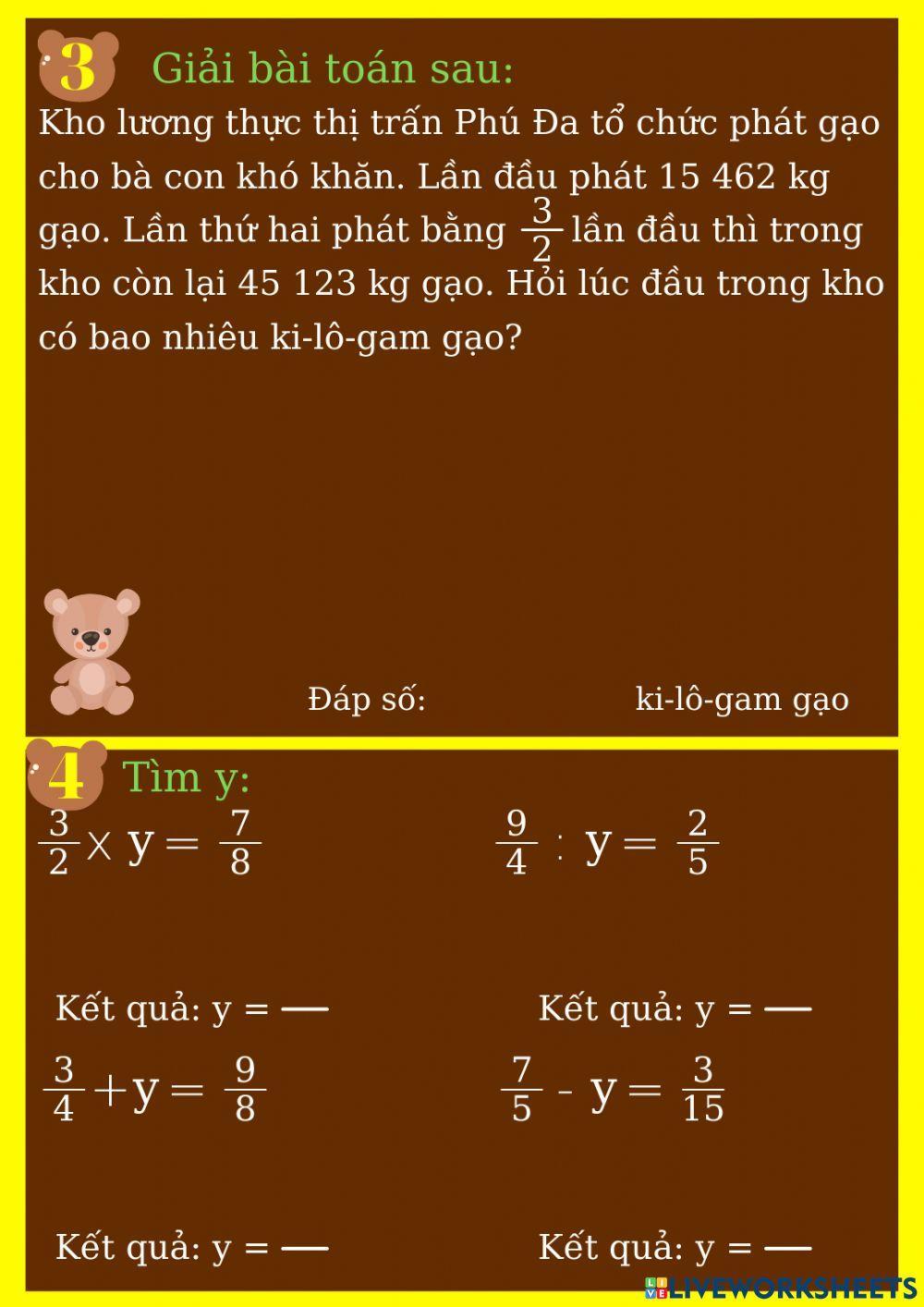 Ôn tập bài toán có lời văn lớp 4