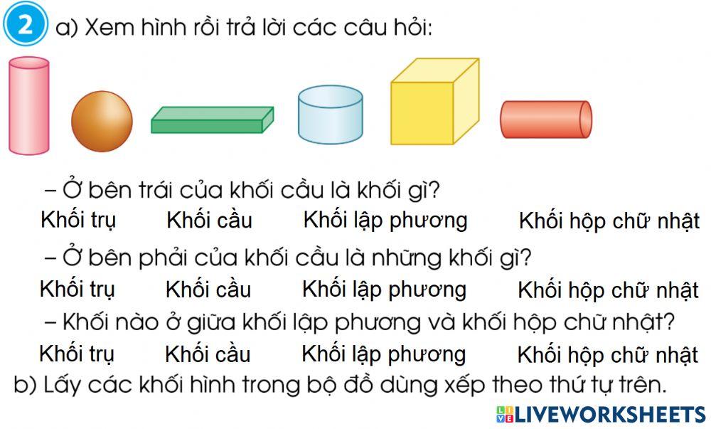 Thực hành lắp ghép, xếp hình khối (Bài 2)