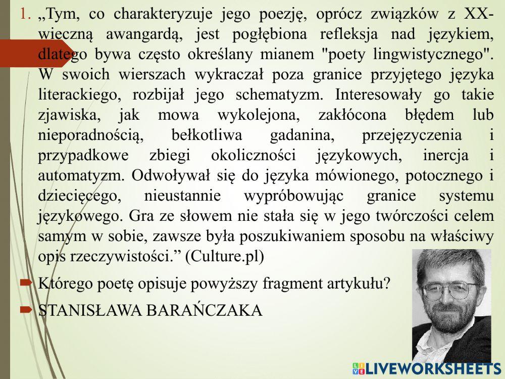 Stanisław Barańczak -Wypełnić czytelnym pismem-