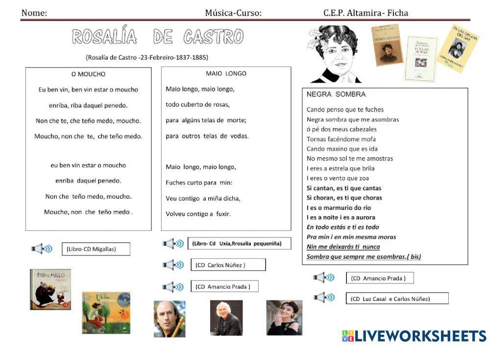 Poemas Musicados Rosalía de Castro