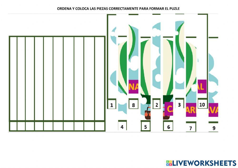 Puzzle numérico carnaval