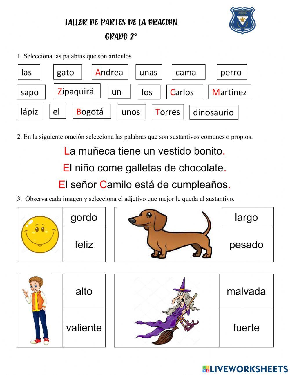 Partes de la oración