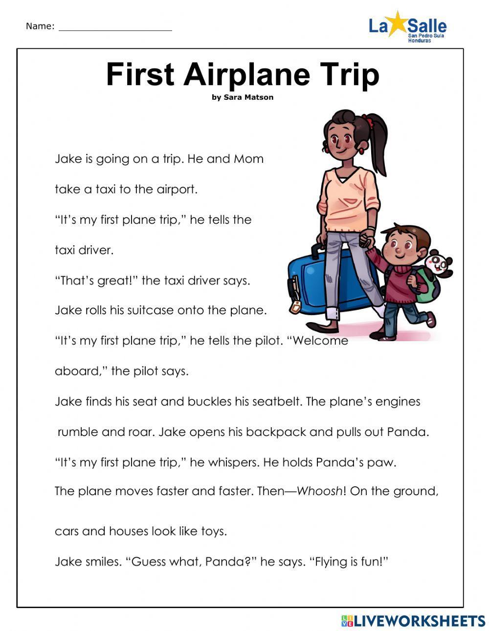 First plane trip